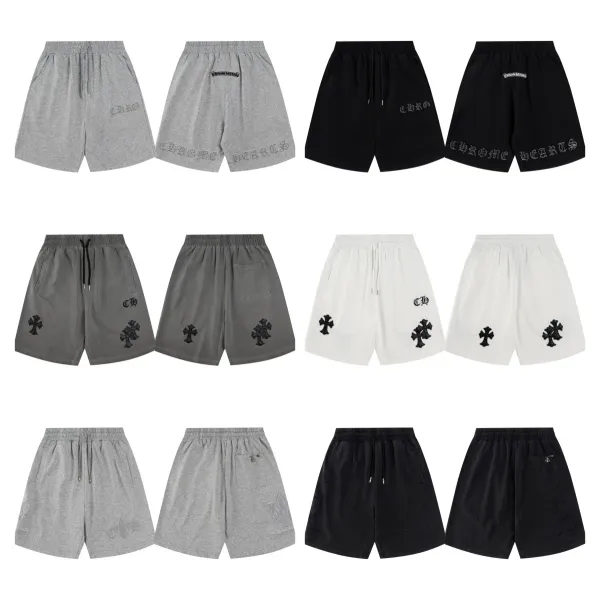 Chrome Hearts Cross Embroidered Sweatshorts Gray Shorts - 3