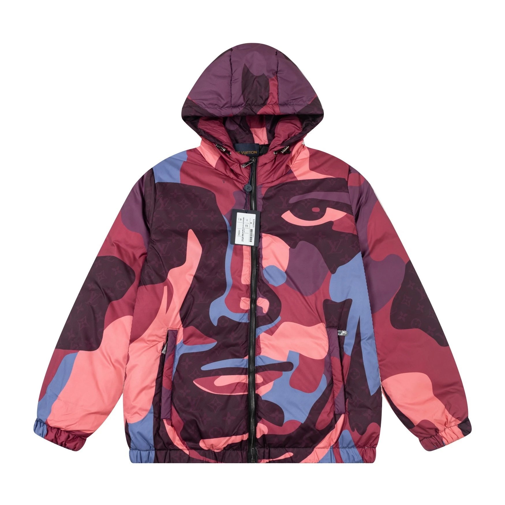 Dior CD Monogram All-Over Print Puffer Jacket in Dark Gray Down Jacket - 4