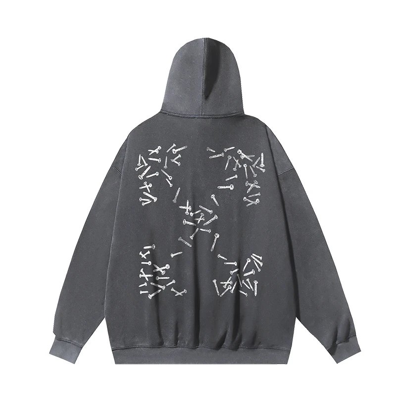 Off-White Graphic Print Hoodie Black - 11