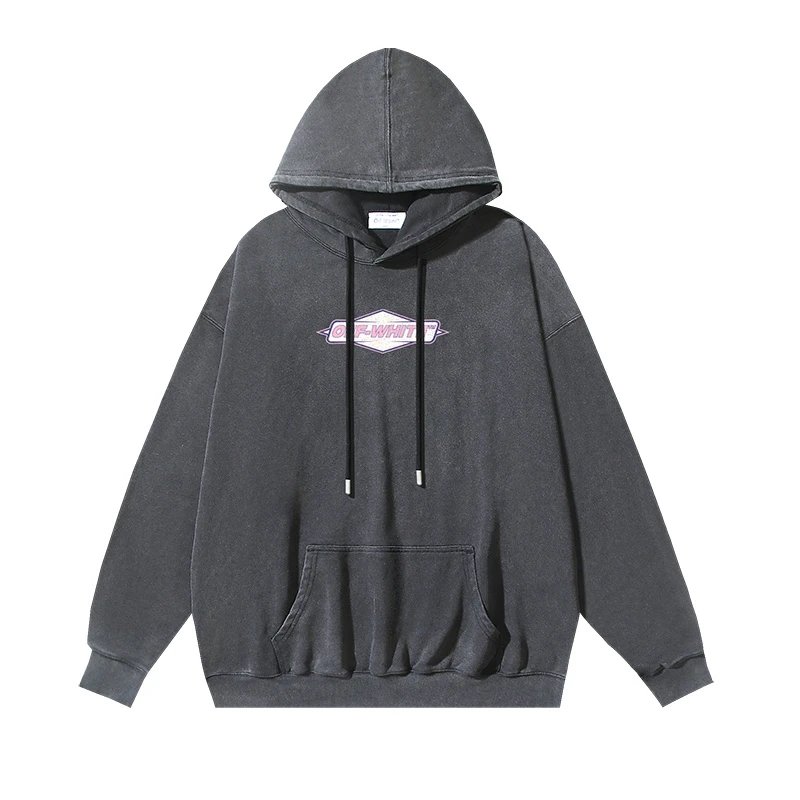 Off-White Graphic Print Hoodie Black - 7