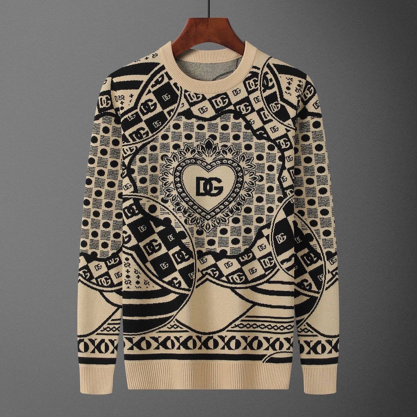 Prada Milano Logo Knit Sweater Navy with Orange Trim - 10