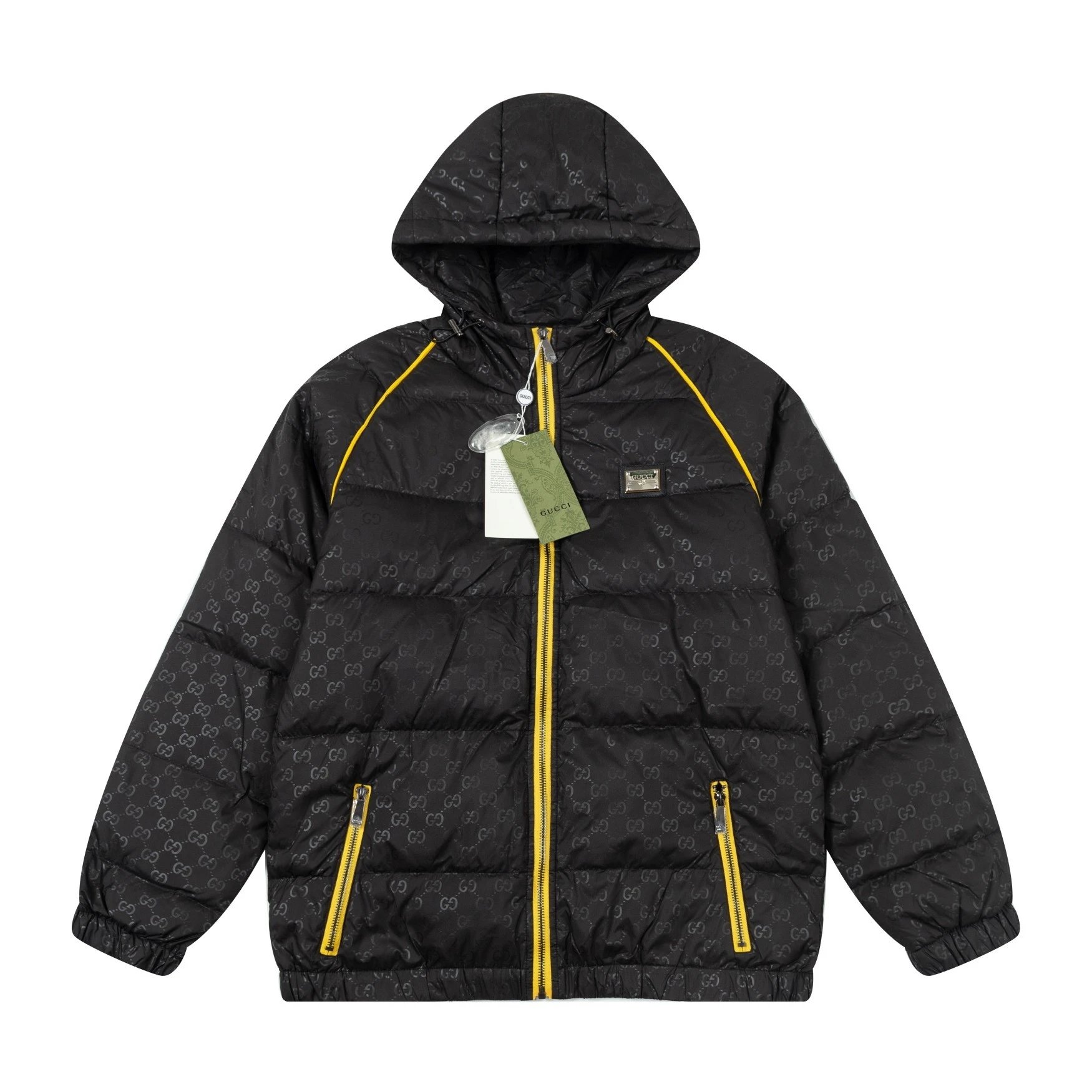 Dior CD Monogram All-Over Print Puffer Jacket in Dark Gray Down Jacket - 9