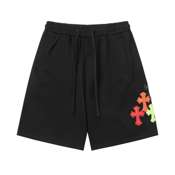 Chrome Hearts Cross Embroidered Sweatshorts Gray Shorts - 4