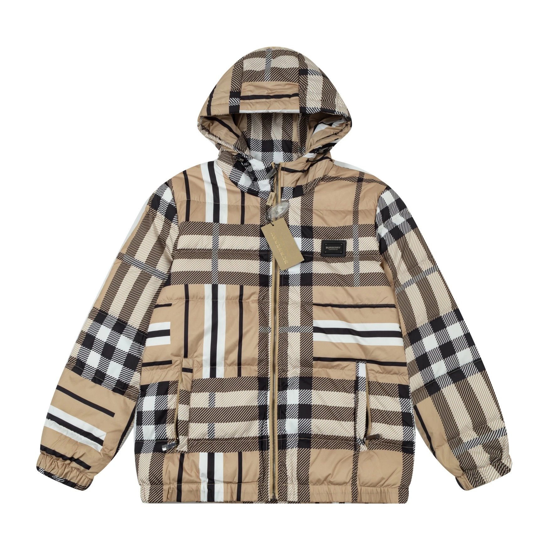 Dior CD Monogram All-Over Print Puffer Jacket in Dark Gray Down Jacket - 6
