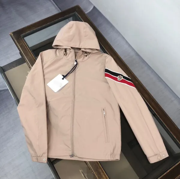 Moncler Genius Windbreaker Beige Hooded Jacket Outerwear.windbreaker - 1