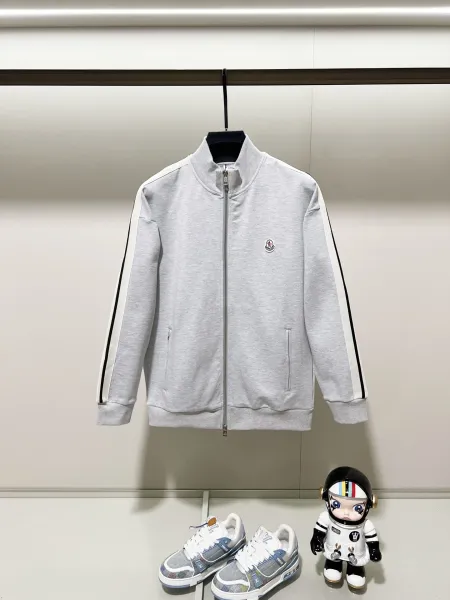 Gucci GG Monogram Track Jacket Navy Blue with Red Stripe Outerwear - 10