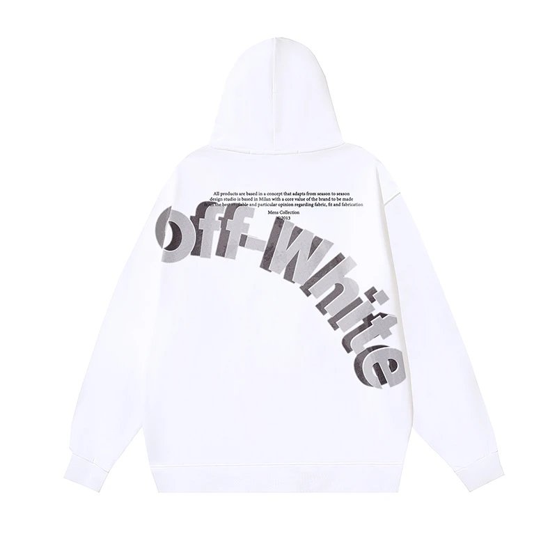 Off-White Graphic Print Hoodie Black - 16