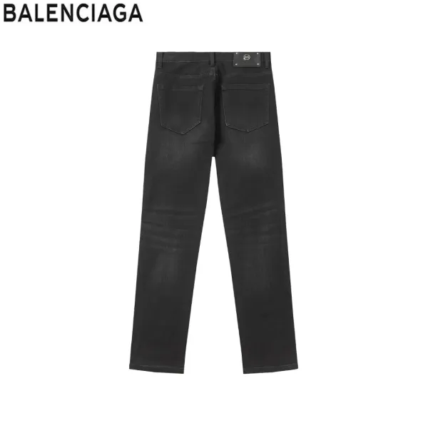 Balenciaga Straight Fit Black Denim Jeans - 1