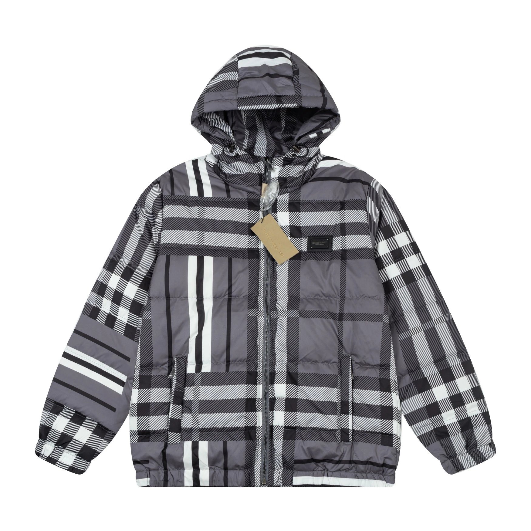 Dior CD Monogram All-Over Print Puffer Jacket in Dark Gray Down Jacket - 7