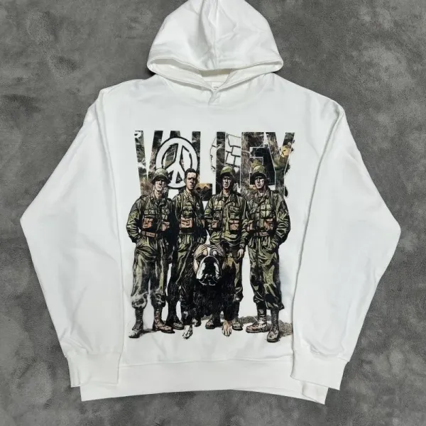 Design World Wide Valley Fake Money Hoodie White Hoodie - 7