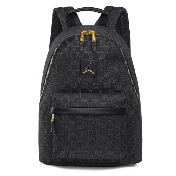 Air Jordan Monogram Print Black Backpack - 1