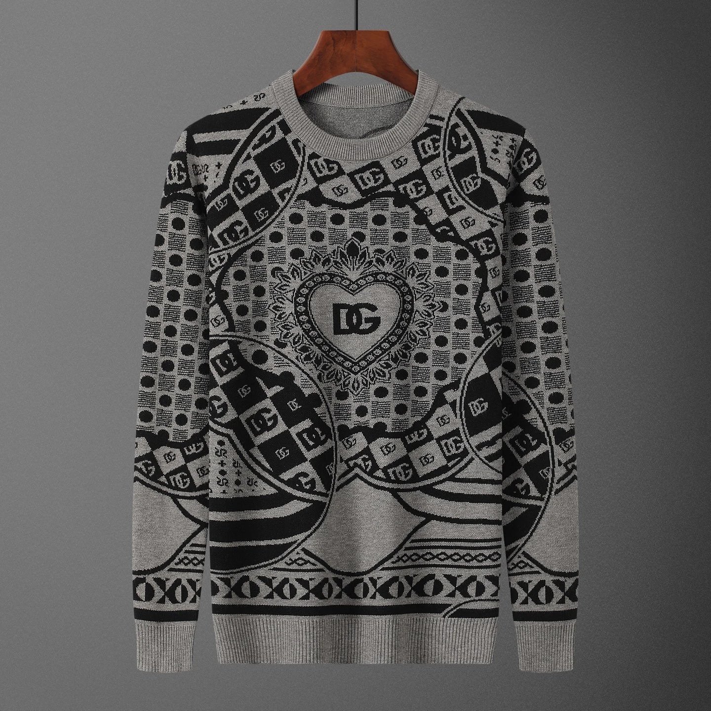 Prada Milano Logo Knit Sweater Navy with Orange Trim - 11