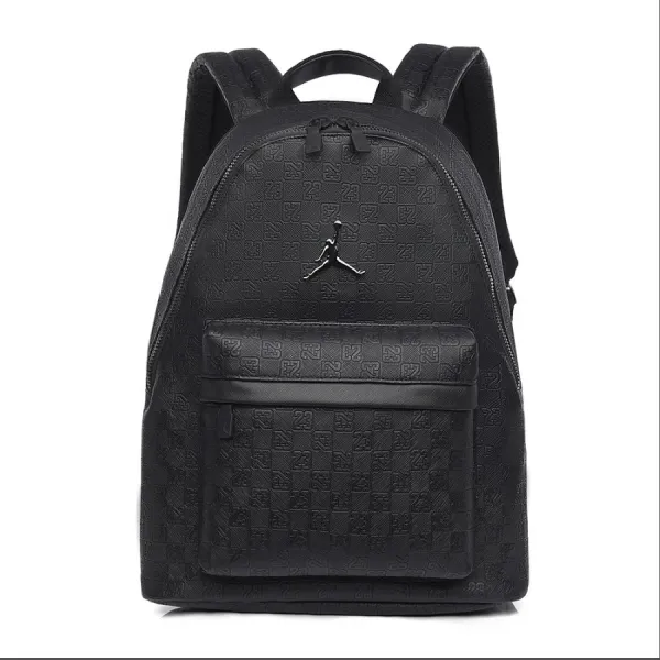 Air Jordan Monogram Print Black Casual Backpack - 1