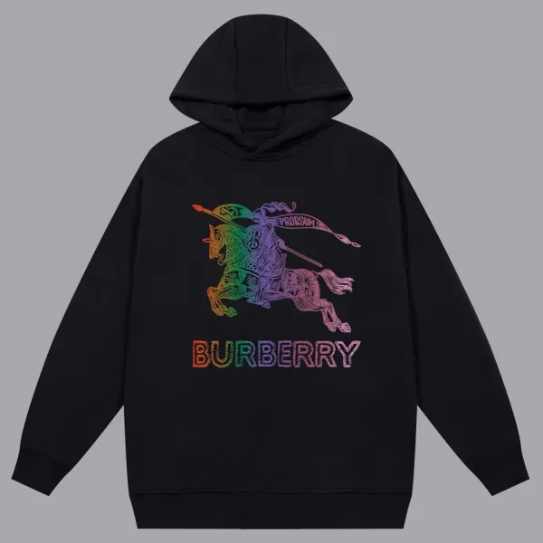 Burberry Logo Hoodie Black - 5