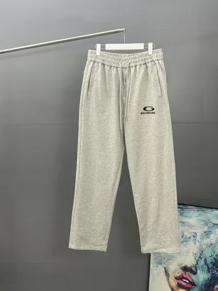 Balenciaga Logo Sweatpants Gray Sweatpants - 1