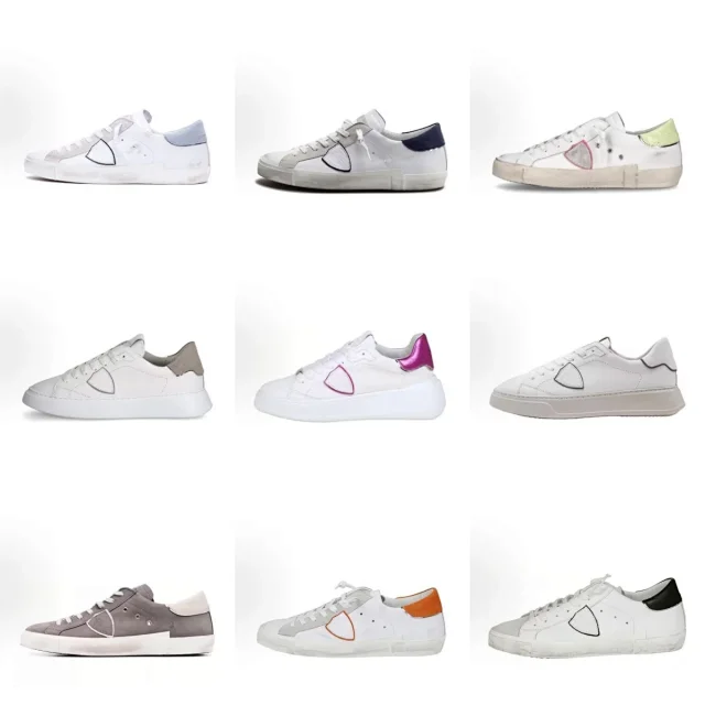 Philippe Model Sneakers Distressed low-top with shield side patch product detail image 1