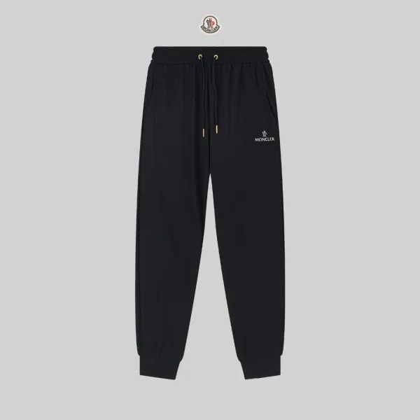 Moncler Ribbed Joggers Black Sweatpants - 1