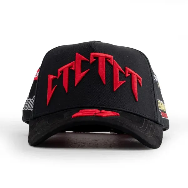 Art That Kills CTCTCT Black Red Embroidered Baseball Cap - 1