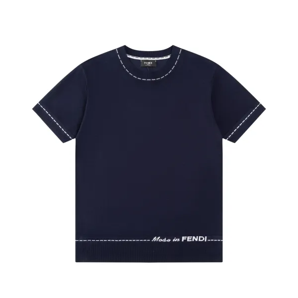 Prada Logo Knit T-Shirt Black - 13