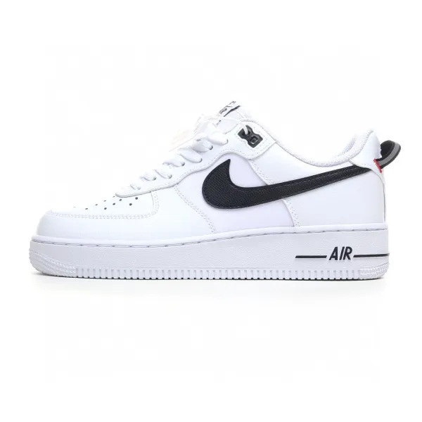Nike Air Force 1 Low Off-White Inspired Beige Navy Sneakers - 12