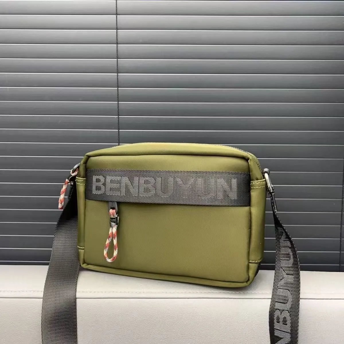 Design BENBUYUN Utility Crossbody Bag Army Green Crossbody Bags