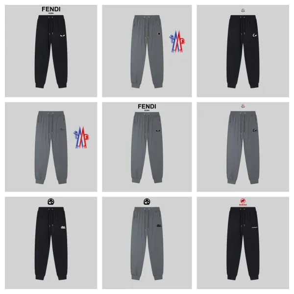 Design Ribbed Jogger Black Sweatpants - 3