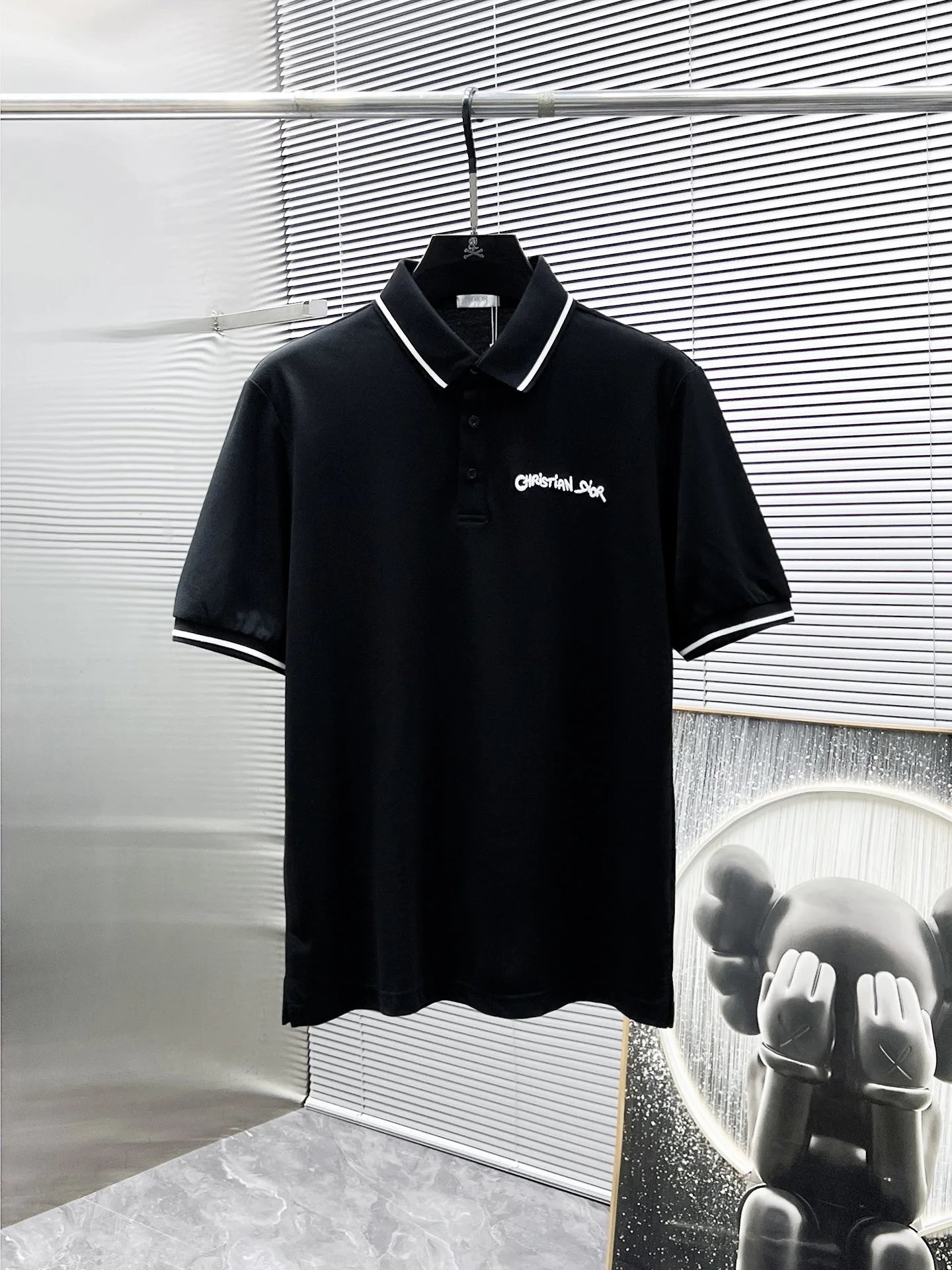 Dior CD Diamond Polo Black Polo Shirt - 17