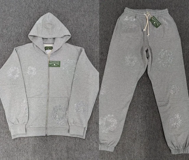 Denim Tears Hoodies & Sweatshirts Zip-Up Hooded Cotton-Wreath Print product detail image 12