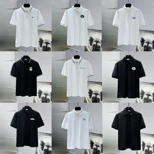 Hermès Shirts Short-Sleeve Polo Shirt with Embroidered Logo product detail image 1