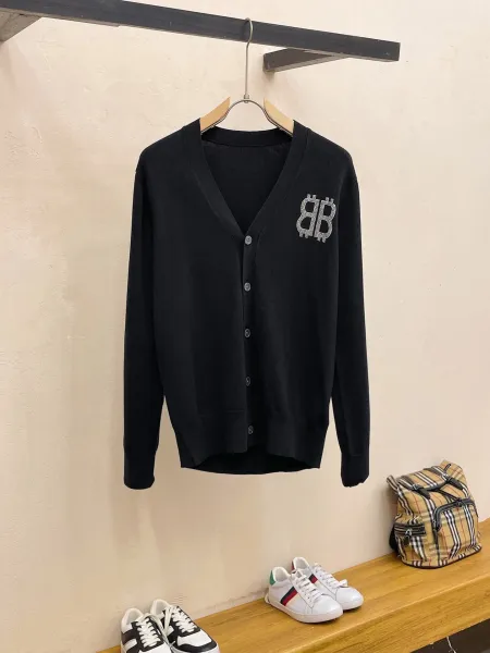 Dior Cardigan Black Embroidered Logo Knit Cardigan Outerwear.cardigan - 13