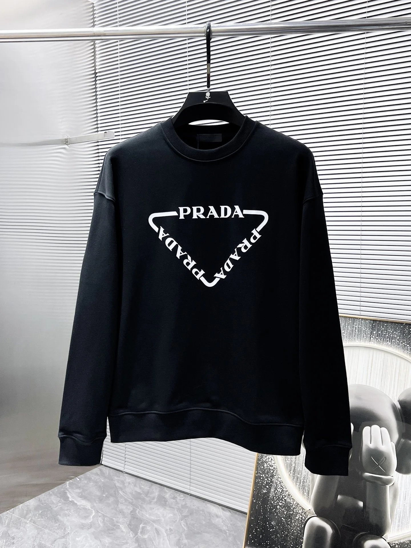 Prada Triangle Logo Black Hoodie - 16