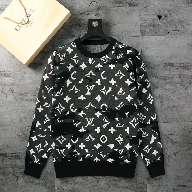 Louis Vuitton Knitwear Crewneck intarsia knit sweater product detail image 6