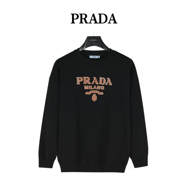 Celine Triomphe Logo Black Crewneck Sweatshirt Sweater - 7