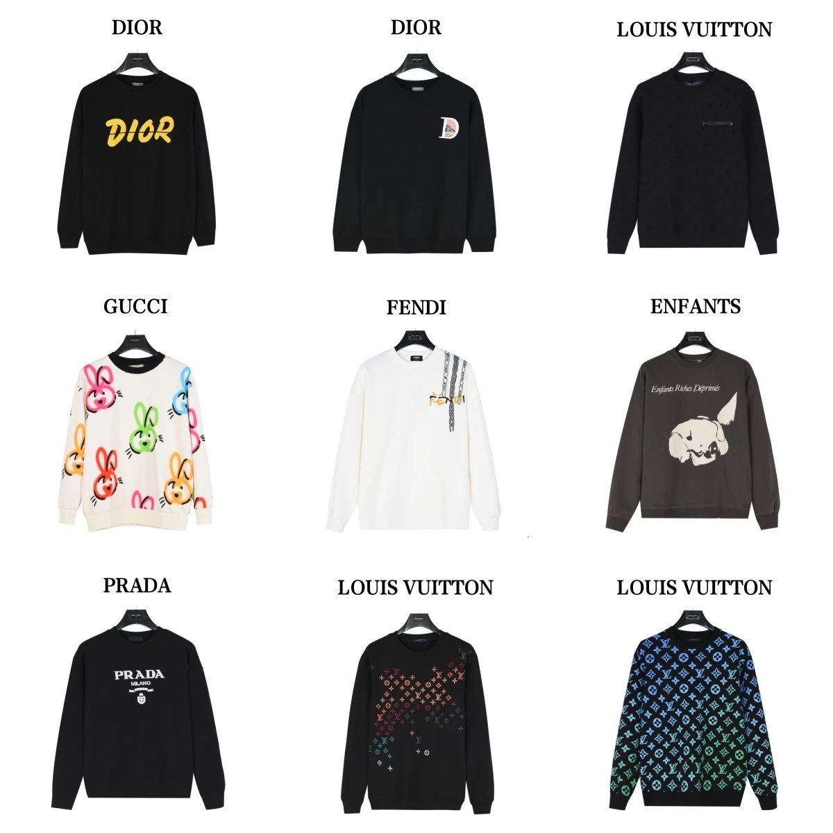 Celine Triomphe Logo Black Crewneck Sweatshirt Sweater - 3