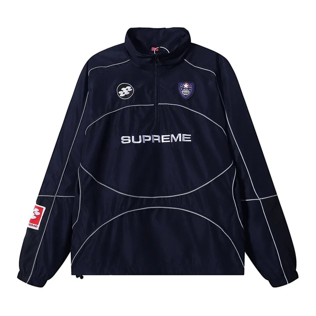 Thrasher x Supreme Logo Crewneck Navy Sweatshirt Hoodie - 5