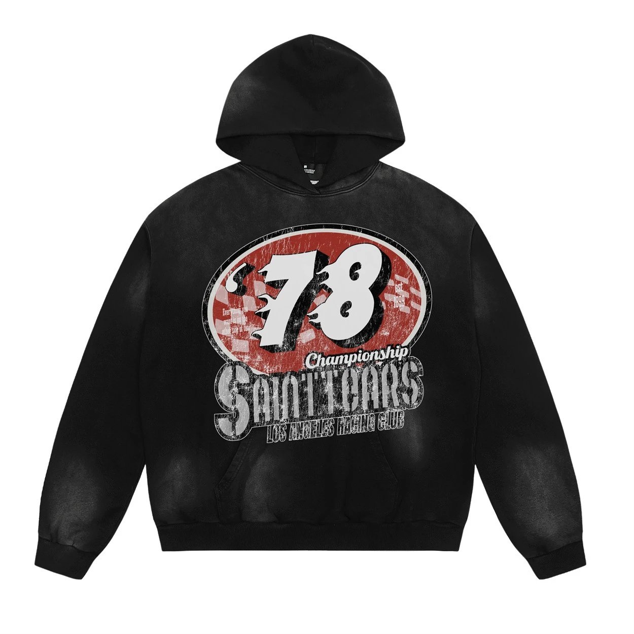 Unbranded Hoodies & Sweatshirts Washed Graphic Pullover Hoodie with Kangaroo Pocket — 02