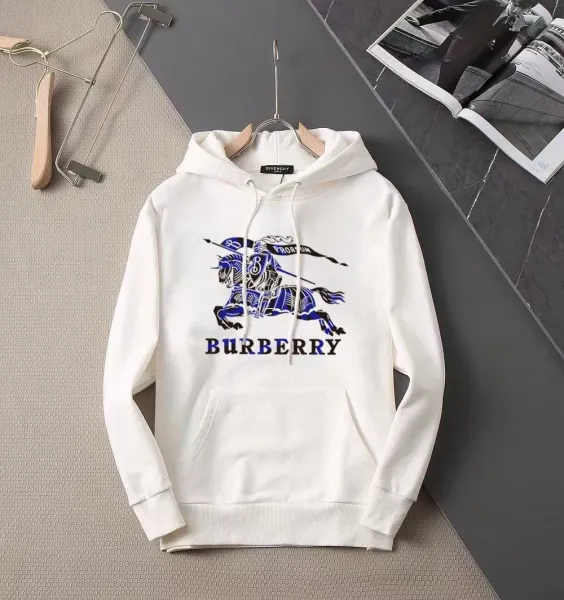 Burberry Equestrian Knight Graphic Hoodie White - 1