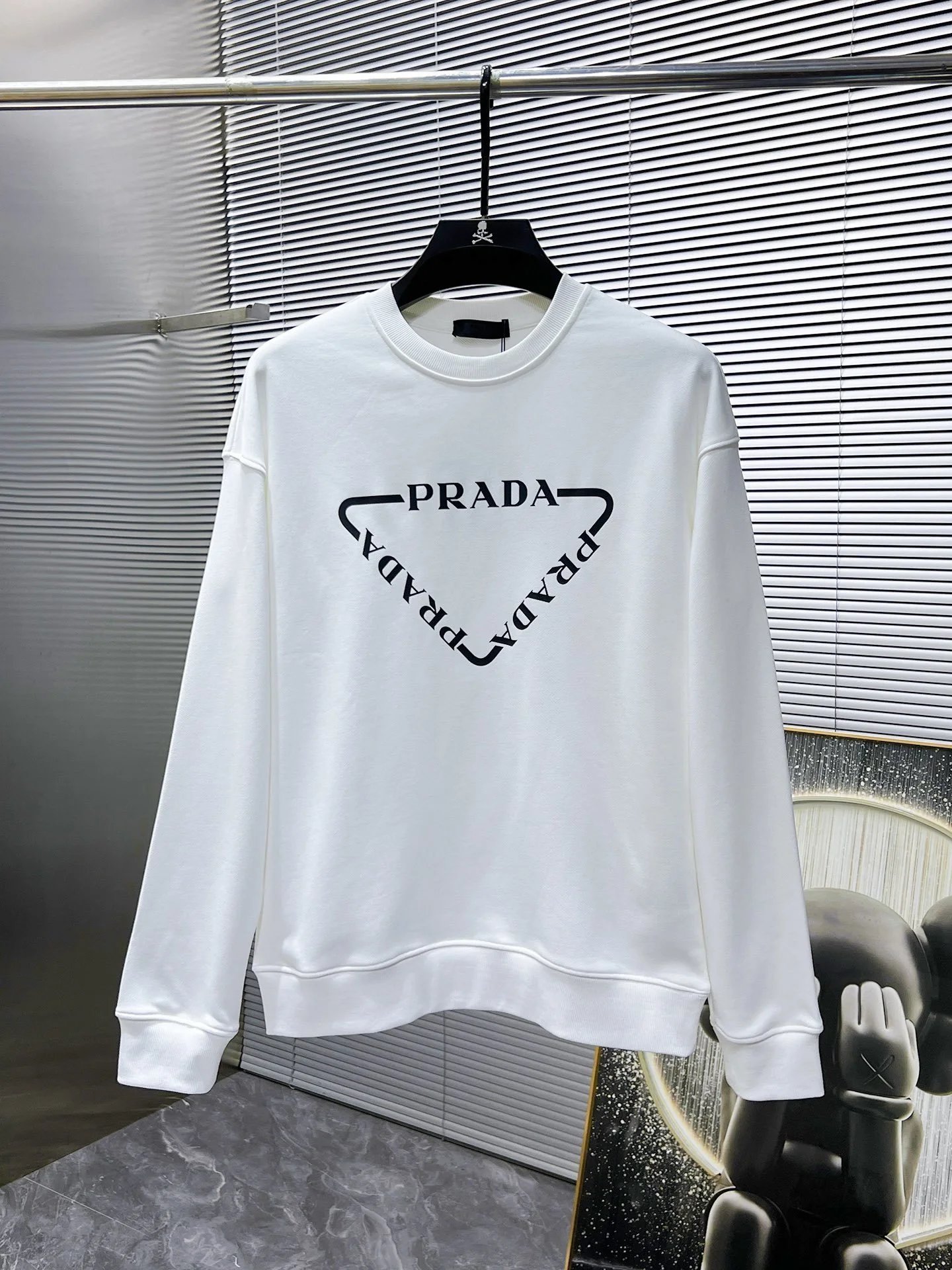 Prada Triangle Logo Black Hoodie - 17