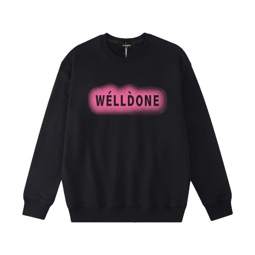 Design Welldone Logo Graphic Sweatshirt White Hoodie - 12