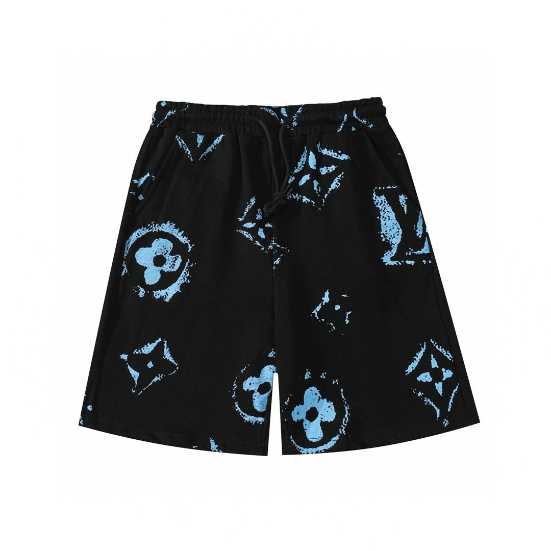 Louis Vuitton Monogram Print Drawstring Shorts Gray - 15