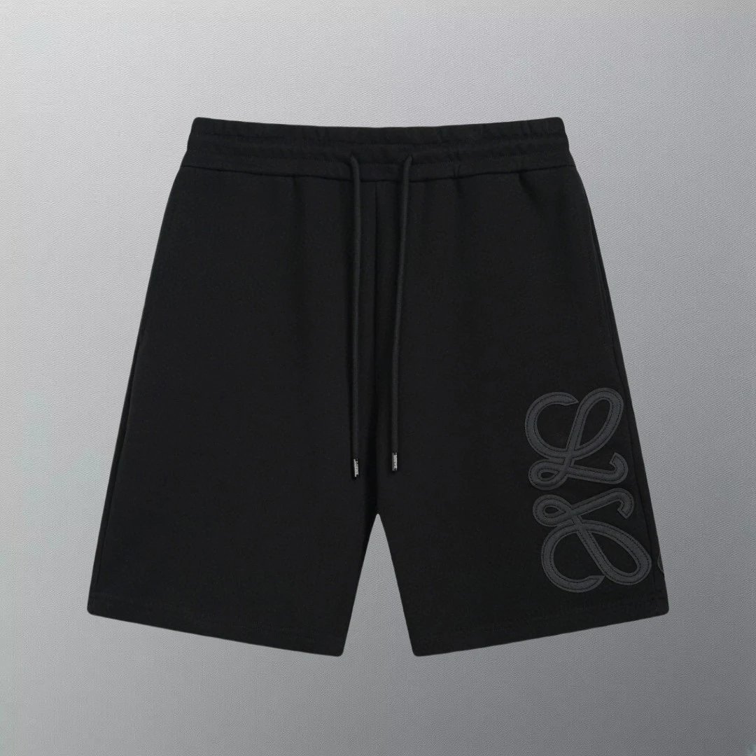 aeae Logo Embroidered Sweat Shorts Black
