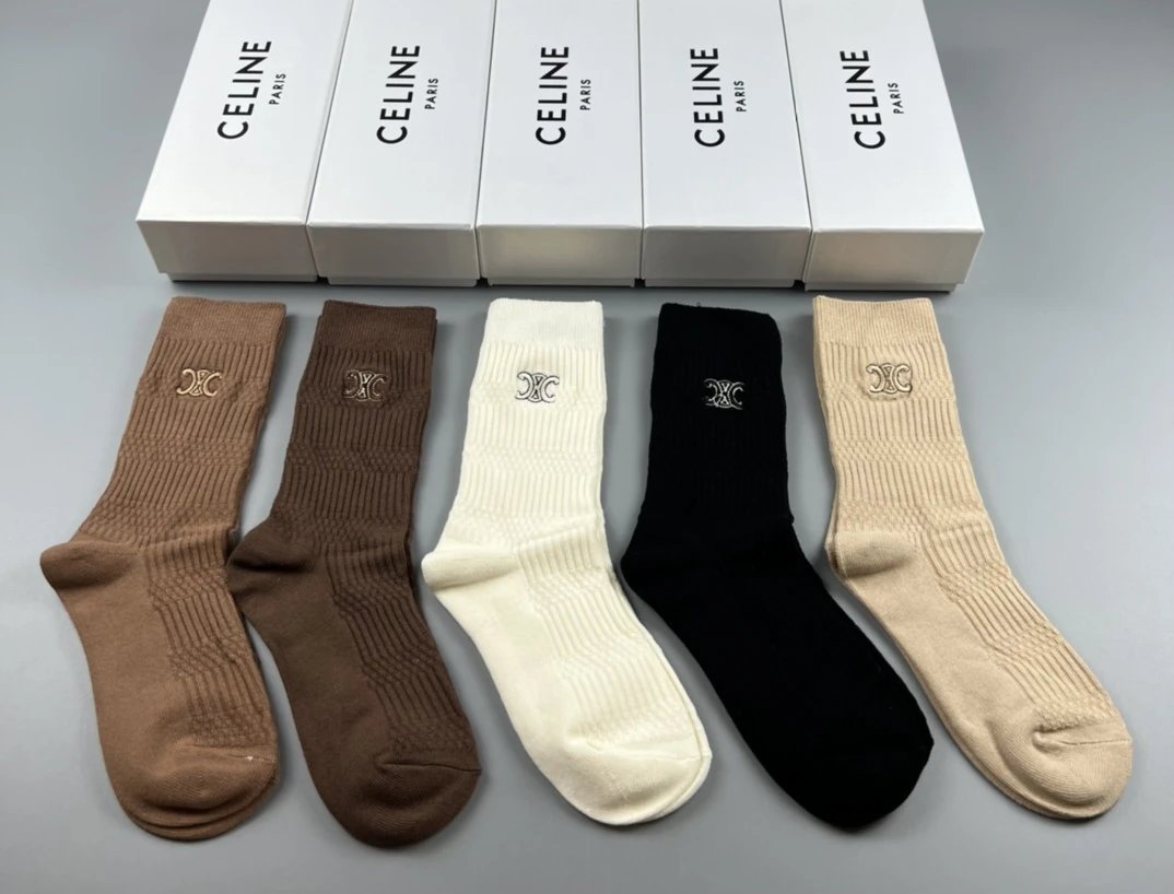 Versace Logo Socks Set in Black, White, Gray, and Navy - 6