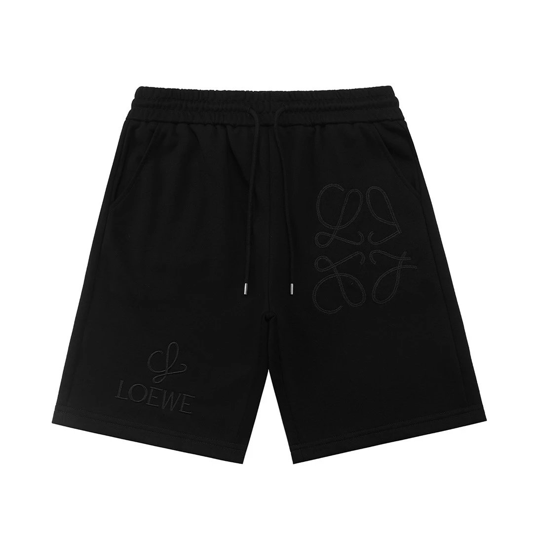 Loewe Anagram Embroidered White Sweat Shorts - 8