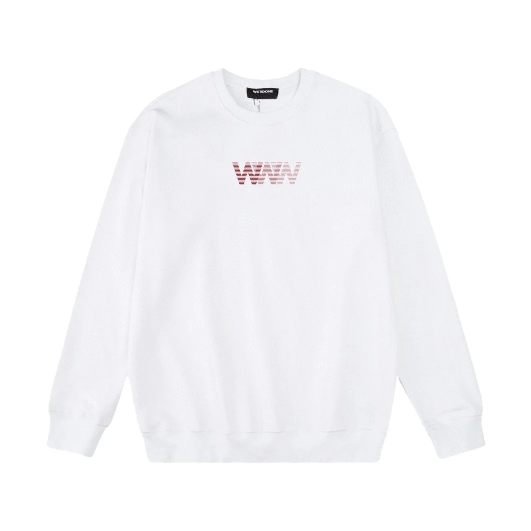 Design Welldone Logo Graphic Sweatshirt White Hoodie - 14