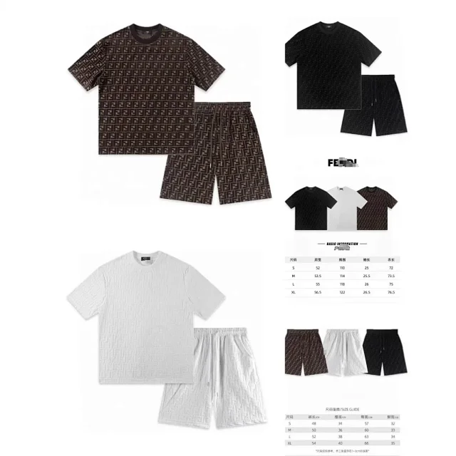 Unbranded Matching Sets Short-Sleeve T-Shirt and Drawstring Shorts Set with Tonal Geometric Pattern product detail image 6