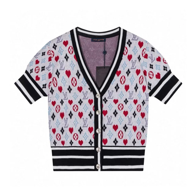 Louis Vuitton Knitwear Short-Sleeve Monogram Knit Polo product detail image 8