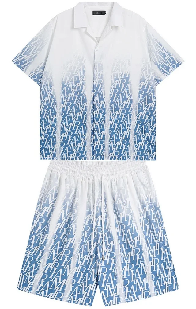 Represent Matching Sets Short-Sleeve Button-Up Shirt and Drawstring Shorts Set product detail image 13