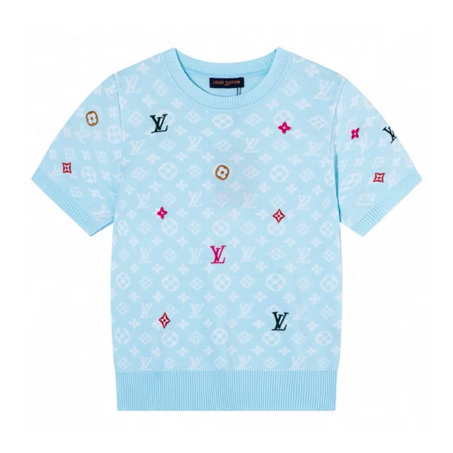 Louis Vuitton Knitwear Short-Sleeve Monogram Knit Polo product detail image 5