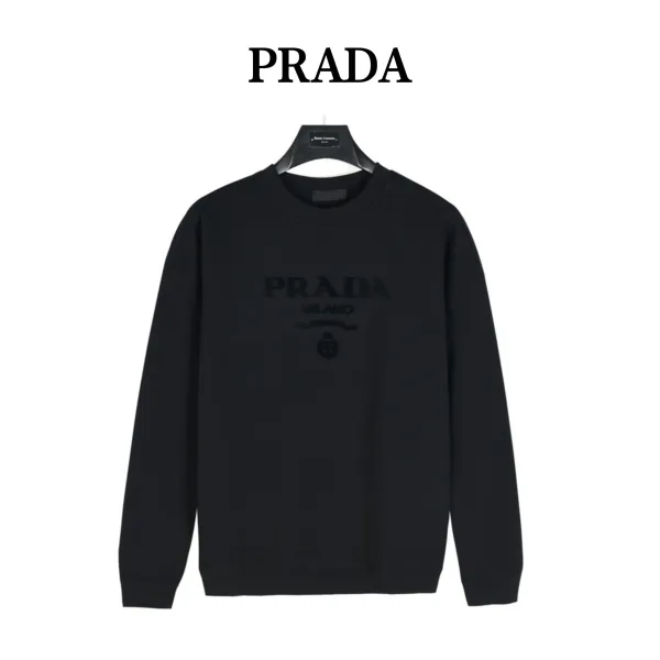 Celine Triomphe Logo Black Crewneck Sweatshirt Sweater - 15