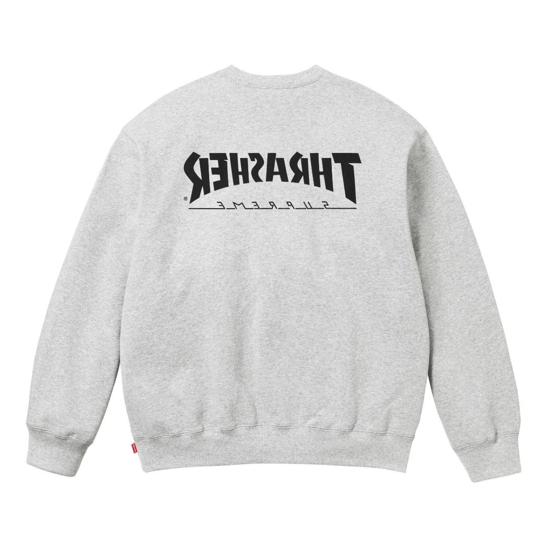 Thrasher x Supreme Logo Crewneck Navy Sweatshirt Hoodie - 17